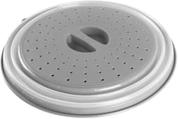 STUKS Opvouwbare Magnetron Spatdeksel Siliconen Magnetron Voedseldeksel met Stoomopeningen Multifunctionele Plastic Fruitmand Zeef — thumbnail 4