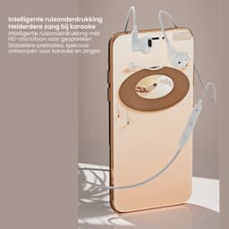 AdroitGoods Oordopjes 3,5 mm Jack met Draad en Microfoon - Stereo Oortjes met Volumeregeling - Bedrade Headset 1,2m voor Muziek & Bellen - Ergonomisch - Wit — thumbnail 4
