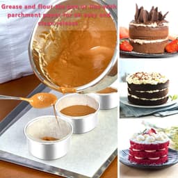 E-far 10,5 cm kleine taartvorm set van 3, roestvrij staal mini ronde Smash Cake bakpannen, niet giftig en gezond, spiegelafwerking en vaatwasmachinebestendig — thumbnail 2