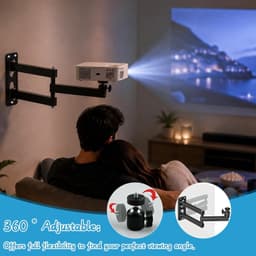 Beamer muurbeugel projector beugel 360° draaibaar opvouwbaar — thumbnail 3