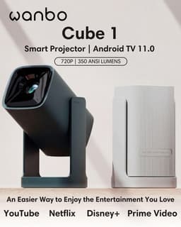 Beamer En Mini Projector - Enige Uitvoering - 8W Bluetooth Speaker - LED - Wit - Voor Thuisbioscoop — thumbnail 3