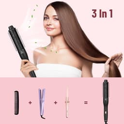 Thermoborstel voor haar, professionele ronde borstel 38 mm met hete lucht, voor krullen en volume, krultang en gladmaken, volumegevend voor snelle styling — thumbnail 4