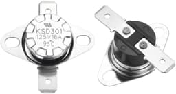 Thermoschakelaar, 2 stuks, 95 °C, normaal gesloten, 125 V, 16 A, thermostaat, snap-disc, temperatuurschakelaar voor magnetrons, oven, koffiezetapparaten, bakeliet materiaal — thumbnail 1