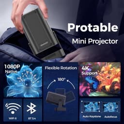 Mini Beamer Native 1080P - 260 ANSI Lumen - LCD - Draagbaar - Thuisbioscoop - Projector — thumbnail 4