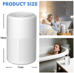 Luchtreiniger voor mensen met allergieën- 3 filters (voorfilter + HEPA + actieve kool)- verwijdert pollen- huidschilfers van huisdieren- rook en geuren- ideaal voor kantoren en slaapkamers. — thumbnail 2