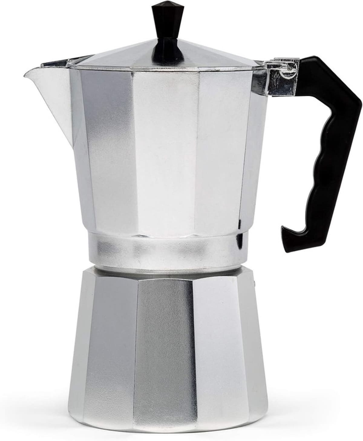 Mokapot - Waterreservoir 300 ml - Gegoten Aluminium - Zilver - Voor Gas, Elektrische en Keramische Kookplaten - Niet voor Inductie — afbeelding 1