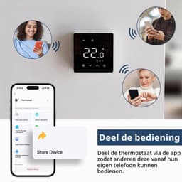 WiFi-thermostaat voor cv-ketel, batterijgevoed en Dagprogrammering,3A — thumbnail 3