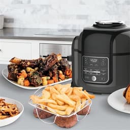 Luchtfriteuse Accessoire Frame, 304 Staal Voedselgrill met Droogfunctie voor Vlees en Fruit, Stoomgrill Compatibel met Luchtfriteuses, 20,5 x 20,5 x 9 cm — thumbnail 3