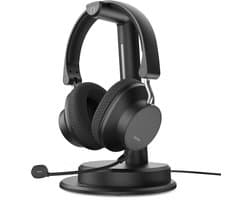Bluetooth-headset BT-900, Multipoint, oplaadstation, ENC, draadloos, zwart.