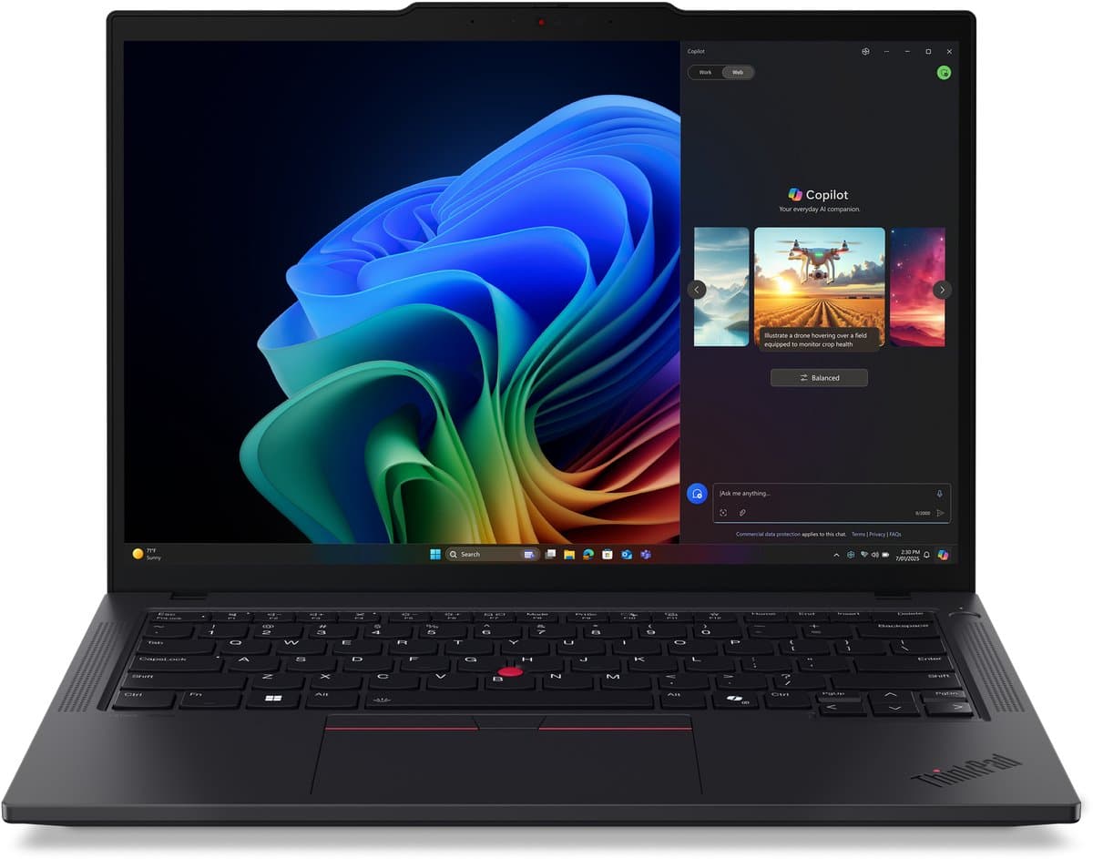 Lenovo ThinkPad T14 Gen 6 (AMD) Copilot+ PC AMD Ryzen AI 7 PRO 350 Laptop 35,6 cm (14") WUXGA 32 GB DDR5-SDRAM 1 TB SSD Wi-Fi 7 (802.11be) Windows 11 Pro Engels Zwart — afbeelding 1