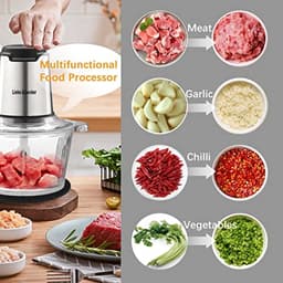 Keukenmachine met Hakmolen en Vleesmolen - 8 Kopjes, 2 Snelheden, 350W - Voor Fruit, Vlees, Groenten en Babyvoeding — thumbnail 3