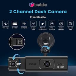 Draadloze WiFi Dashcam met 64 GB SD-kaart - FHD 1080P Auto Camera met Bewegingsdetectie en Loop-opname — thumbnail 5