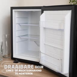 Mini Koelkast Vrijstaand 30 Liter – Tafelmodel Fridge met Instelbare Temperatuur – Minibar met Verstelbare Deurrichting – Zwart - BREND BR-2225 — thumbnail 5