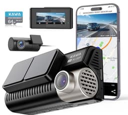 Dashcam 4K met Nachtzicht en GPS, 64GB SD Inclusief, 3,16" IPS Scherm, Continu Opnemen, Parkeerstand 24U — thumbnail 1