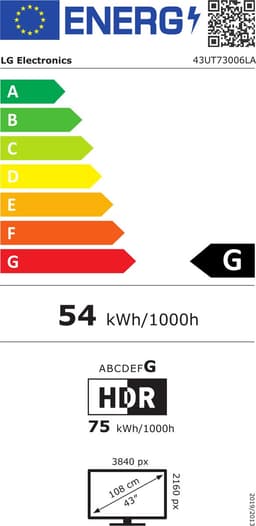 LG 43UT73 43 inch 4K Ultra HD LED Smart TV 60 Hz 2024 — thumbnail 2