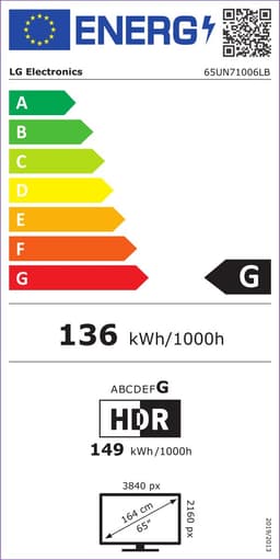 LG 65UN71006LB tv 165,1 cm (65") 4K Ultra HD Smart TV Wifi Zwart — thumbnail 2