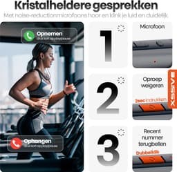 Xssive BTNB01 - Sport Oordopjes - Bluetooth Oortjes met Nekband - Draadloze Oordopjes - Extra lange batterijduur - Earbuds voor Sporten, Fitness, Hardlopen - Zwart — thumbnail 5