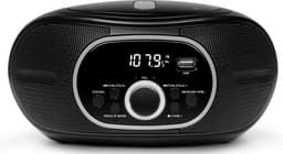 MEDION draagbare boombox E65711, CD/MP3-speler, FM, AUX, werkt op batterijen, zwart — thumbnail 1