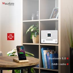 DAB Radio met CD Speler en Bluetooth - Audizio Lucca - FM en Internetradio - AUX en USB Stick Ingang - Wekker — thumbnail 2