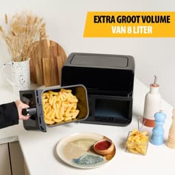 Digitale Airfryer FR-9040 2x4 L 2 kg Friet 8 Programma's & Handmatige Instellingen Dubbele Mand met Patrijspoorten — thumbnail 4