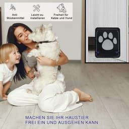 Vliegengaas huisdierklep met magneet en slot - Vliegenhordeur voor middelgrote en kleine honden en katten. — thumbnail 2