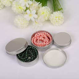 24 stuks lege aluminium potjes - 60 ml zilver crèmepotje met schroefdeksel - lippenbalsem lotion crème maskers mini-kaarsen - cosmetica zilver wit — thumbnail 2