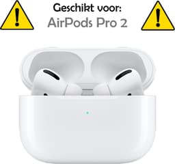 Hoesje Geschikt voor Apple AirPods Pro 2 - Siliconen Hoes met Clip - Silicone Case Cover - Rood — thumbnail 5