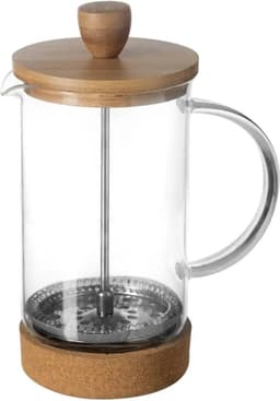 Secret de Gourmet French press cafetiere - glas/bamboe - 600 ml — thumbnail 1