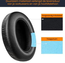 Oorkussens geschikt voor Sony WHXB910 - WHXB910N / Koptelefoonoorkussens geschikt voor Sony Zwart — thumbnail 2