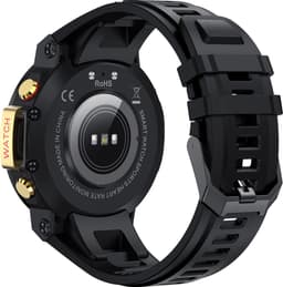 Belesy® AURORA - Smartwatch Heren –Horloge – Stappenteller – Calorieën – Constante Hartslag – Sporten – Bel functie - Je eigen foto als wijzerplaat - Kleurenscherm - Full Touch – Goud/Zwart - Siliconen - Moederdag — thumbnail 5