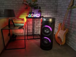 N-GEAR LGP 26R  - Draadloze Bluetooth Party Speaker - Karaoke set - 1 Microfoon - Discoverlichting — thumbnail 2