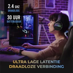 Draadloze Gaming Headset met Microfoon - 15 Uur Speeltijd - Ultra Low Latency - Geschikt voor Playstation 5 Slim, PS5 (Disc & Digital Edition) Headset Game Koptelefoon — thumbnail 2