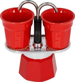 Bialetti Mini Express Rood 2 Kops – Inclusief 2 Espressokopjes – Aluminium Espressopot – Iconisch Italiaans Design — thumbnail 2