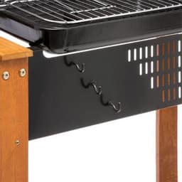 bbq houtskool clorinda / trolley, zwart — thumbnail 2