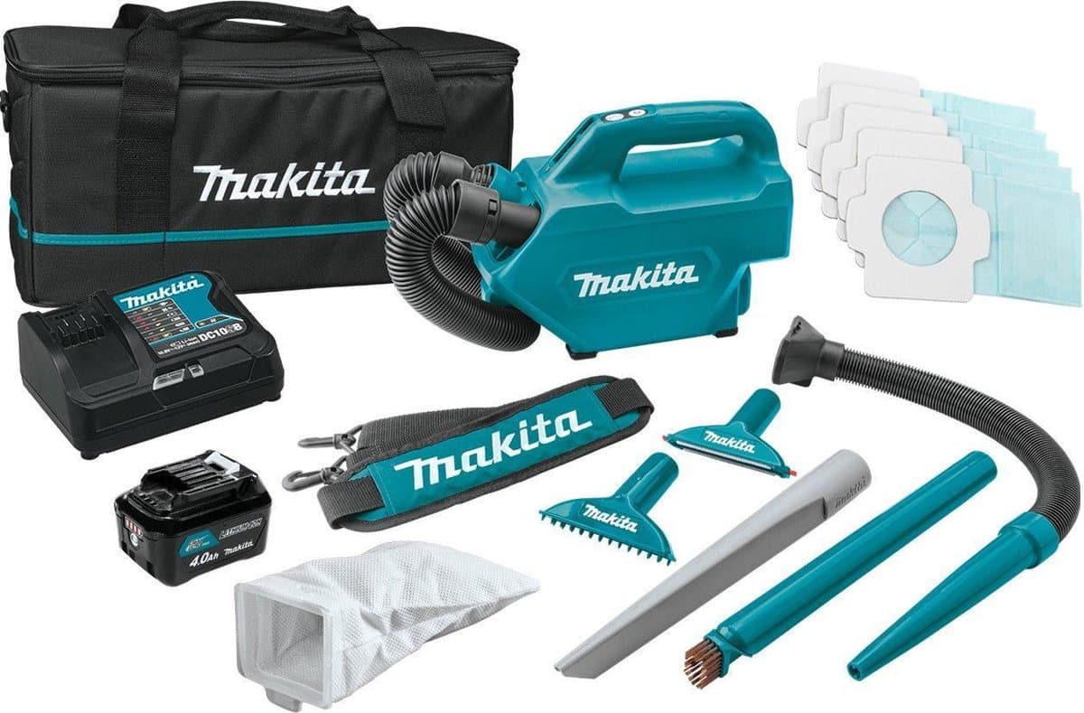 Makita CL121DSM 12V Li-Ion Accu stofzuiger set (1x 4,0Ah) - 1300l/min - 0,5L — afbeelding 1