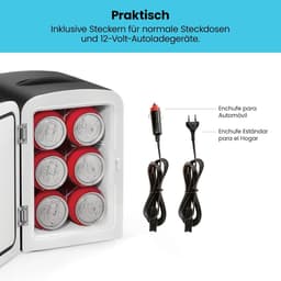Mini Koelkast 4L Zwart – Draagbaar 12V/220V – Koelen & Verwarmen – Voor Skincare, Snacks & Drankjes – Stil & Compact — thumbnail 4