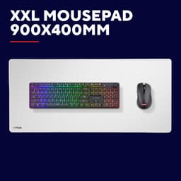 Trust GXT 759W - Gaming Muismat - XXL 900x400 mm - Gestikte Randen - Antislip Onderkant - Wit — thumbnail 3