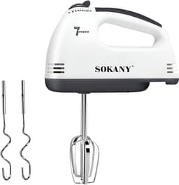Sokany, Elektrische Garde 180W met 7 Snelheden en RVS Kloppers, Zwart / Wit — thumbnail 1