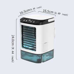 Persoonlijke Koeler - Draagbare Airco - Persoonlijke Verkoeling - 3 Snelheden Water Tank - Compact Ontwerp - Wit — thumbnail 2
