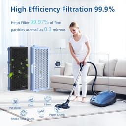 2 Stuks Actieve HEPA Filter Set geschikt voor Miele GN Hyclean 3D/S8340/AH50/C1/C2/C3/S6/S8 - Vervangbaar - Stofzuiger onderdelen — thumbnail 3