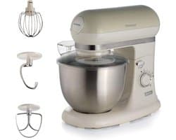 Ariete 1588/03 - Vintage keukenmachine - 5.5 liter - 3 accessoires - 2400 Watt - 7 snelheden - Beige