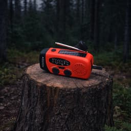 AFINTEK Noodradio Solar - 2000mAh Powerbank - LED Zaklamp - Opwindbaar via Handcrank & Zonne-energie - AM/FM - Voor Noodpakket & Camping - Rood — thumbnail 3