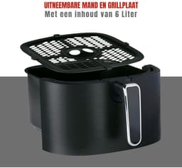 SAVI® Airfryer xl - Airfryer xxl - Heteluchtfriteuse - Zwart- 38cm x 29cm x 33cm — thumbnail 5