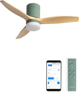 CREATE - Stille 40W plafondventilator met technische ABS bladen in verschillende maten - S - Met licht - WIFI - WIND CALM — thumbnail 1