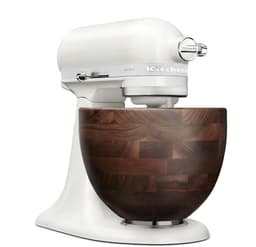 Kitchenaid Artisan 5KSM156WBEPL - Keukenmachine - 4,7L - Wit - Houten Mengkom - 3 Menghaken — thumbnail 4