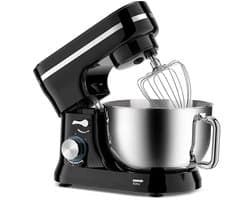 Keukenmixer - Keukenmachine - Foodprocessor - Keukenrobot - 1000W – 8 Snelheden – 4.5L Roestvrijstalen Kom – Elektrische Foodmixer - Zilver