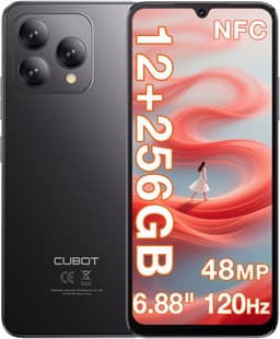 CUBOT A40 Smartphone - 12GB RAM 256GB ROM - 5100 mAh - Android 15 - Dual SIM 4G - 6,88 inch 120Hz - NFC - GPS - Zwart — thumbnail 1