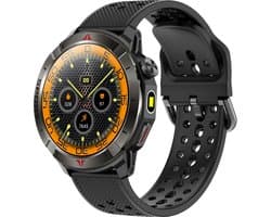 Knobbout Outdoor GPS Smartwatch – 1.43” Scherm AMOLED Scherm (466×466) – Bluetooth Bellen – Always-On Display (AOD)-Dubbele Frequentie + 6-Satelliet Locatie – Kompas, Hoogtemeter, Barometer– IP68 Waterdicht – 10 Dagen Batterijduur- Zwart