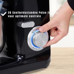 REN® Mixer met mengkom - Mixer - Mixer met mengkom keukenmachine - Zwart - ‎37cm x 24cm x 32cm; 4.4 kg — thumbnail 2