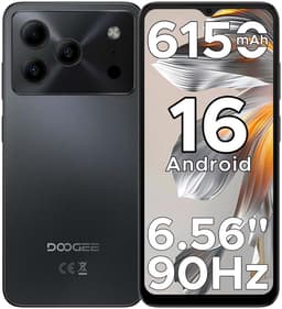 DOOGEE Note 56 Smartphone - 24 GB RAM + 64GB ROM - 6,56 inch 90Hz - 4G Dual SIM - 6150mAh - GPS - Anroid16 - GPS - Zwart — thumbnail 1